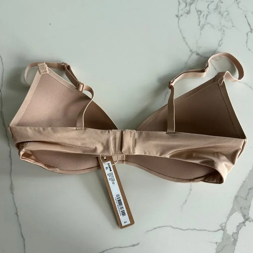 skims wireless form plunge bra clay 32 B NEW